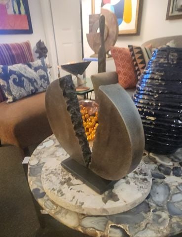 James Myford powerful brutalist solid aluminum cast "Torn Apart" sculpture. Signed. Circa "88 - 3