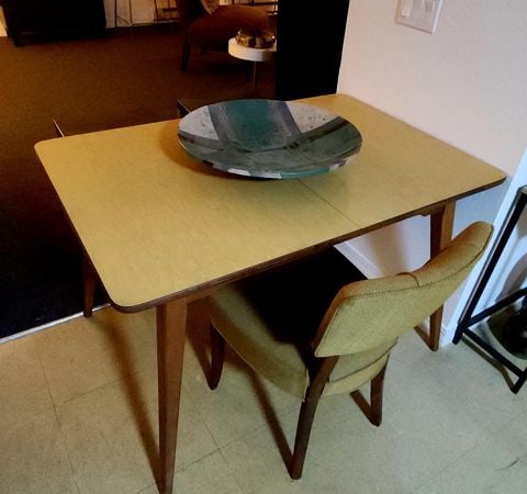 Hale Company Vintage Mid-Century Modern wood dining table w/ classic laminated top 47L x 32W x 30H - 2