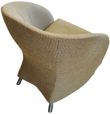 Luxury designer accent side chair by Keilhauer w/ great sculptural look.. - 6
