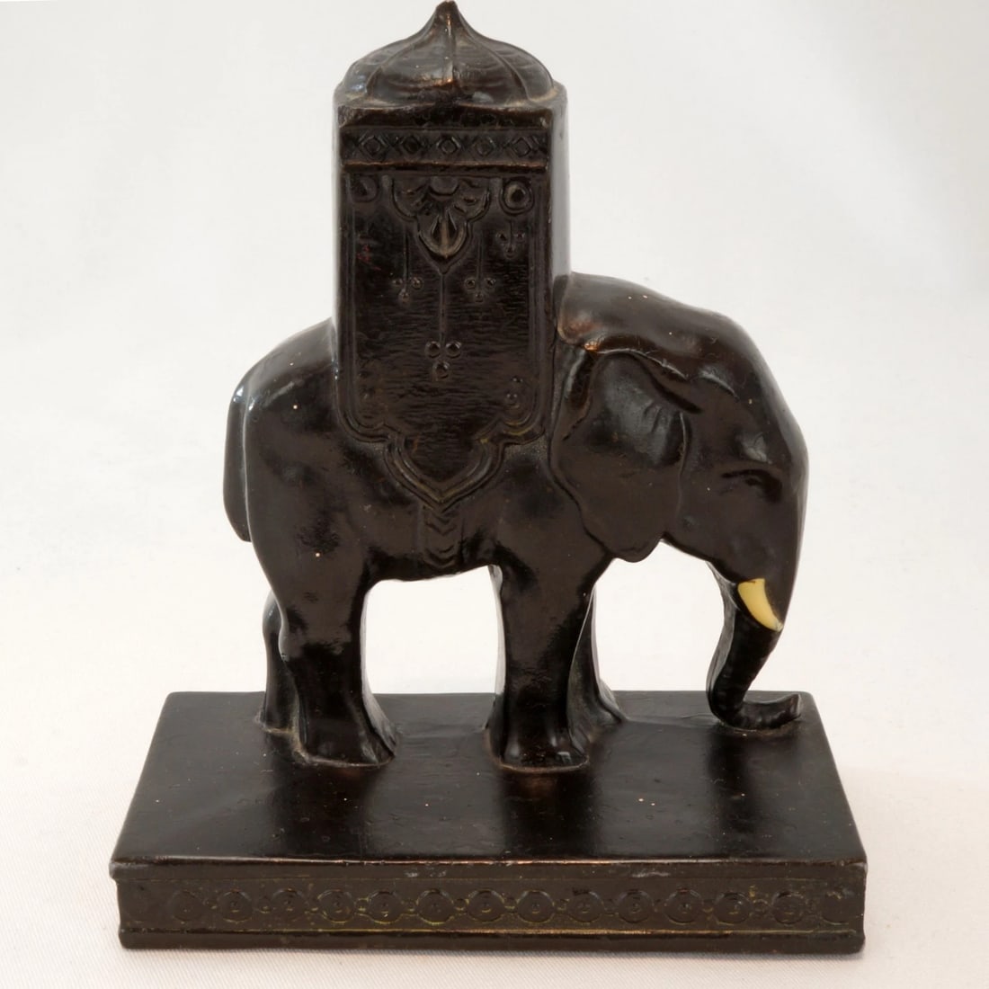 Pair 1923 Ronson Howdah Elephant Bookends - 11