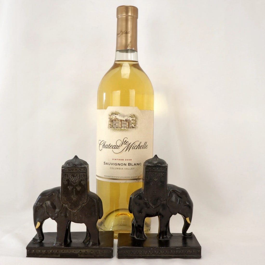 Pair 1923 Ronson Howdah Elephant Bookends - 2