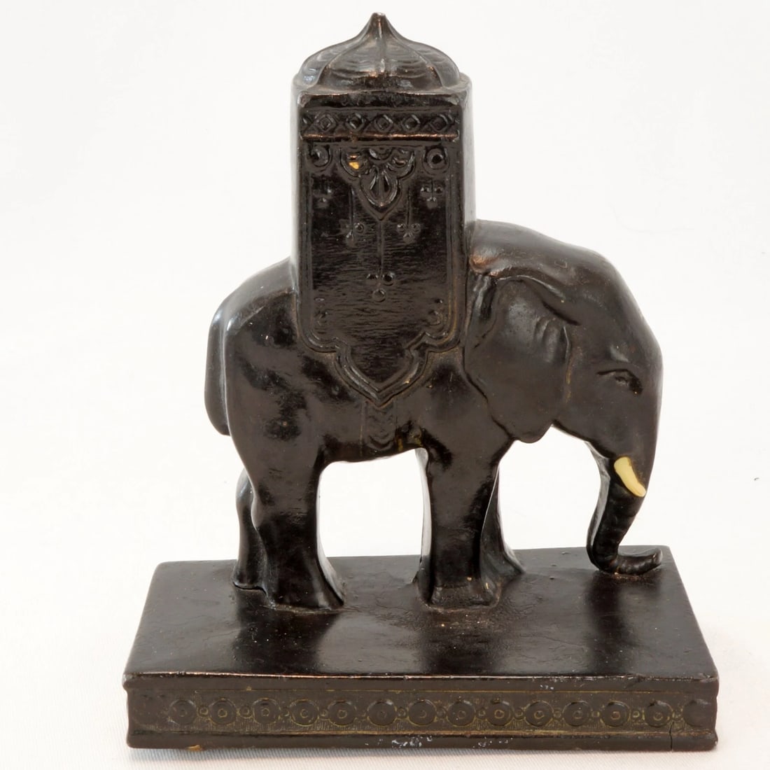 Pair 1923 Ronson Howdah Elephant Bookends - 9