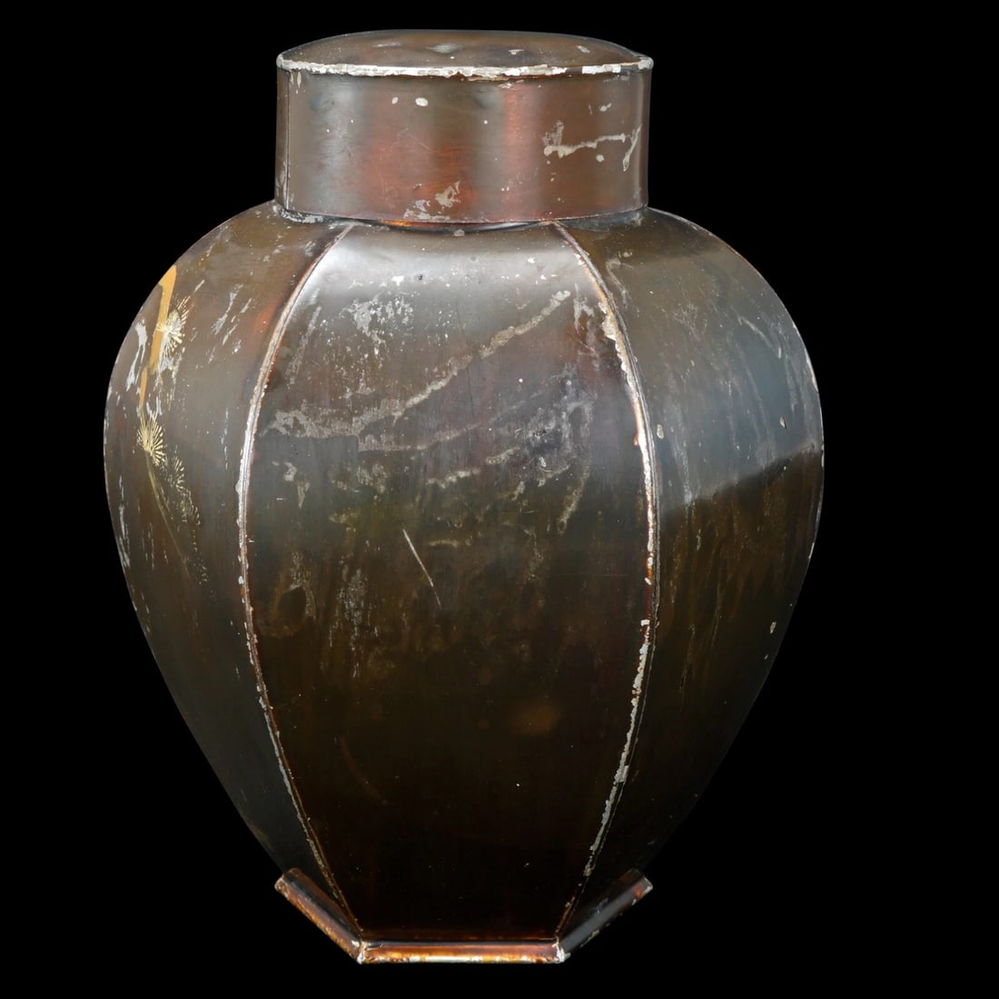 Late 19th C Japanese Hexagonal Tea Tin - 4