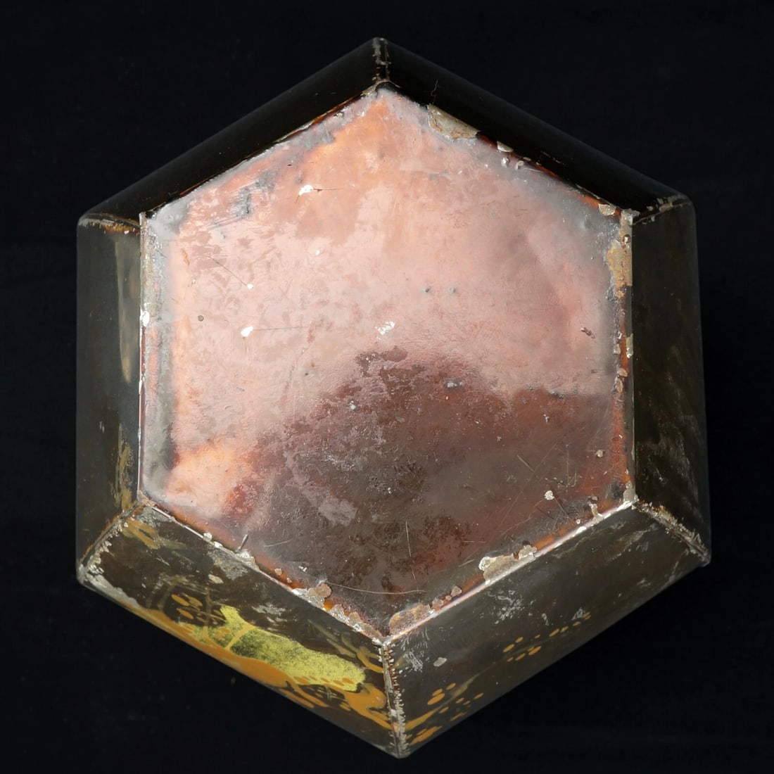 Late 19th C Japanese Hexagonal Tea Tin - 9