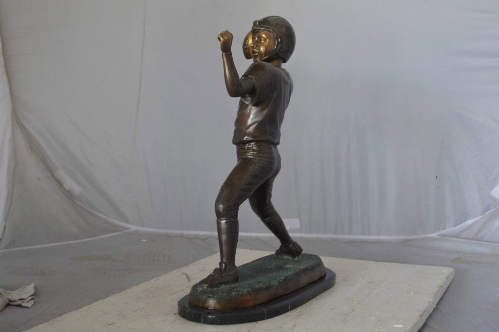 Young Quarterback bronze statue - Size: 14"L x 6"W x 20"H. - 7