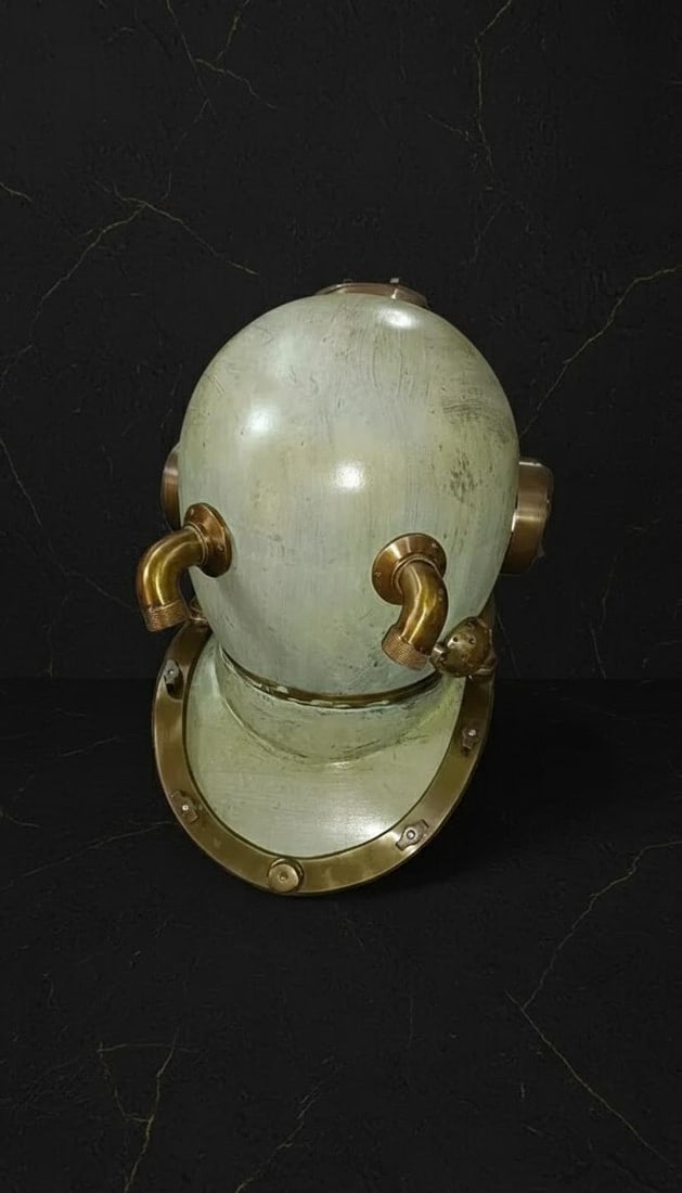 Mark V U.S Navy Deep Sea Diving Helmet Antique Style Steel and Aluminum Reproduction - 5