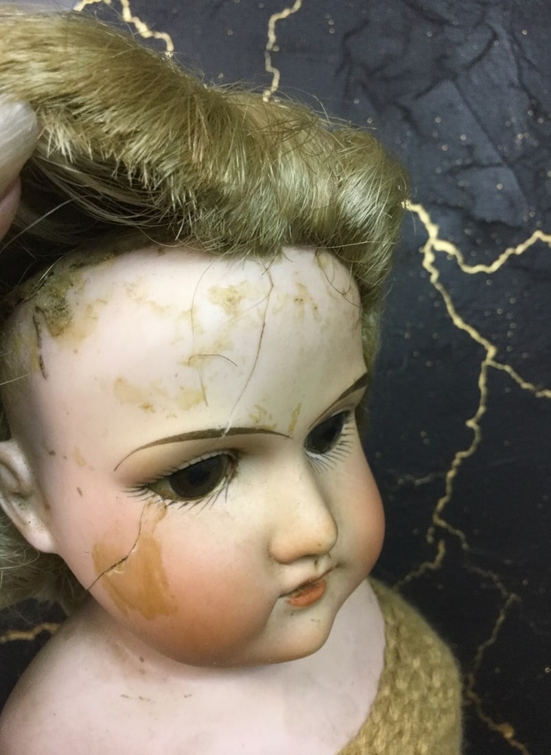Antique German Floradora Bisque Socket Head Doll Character Toy (1 of 3)