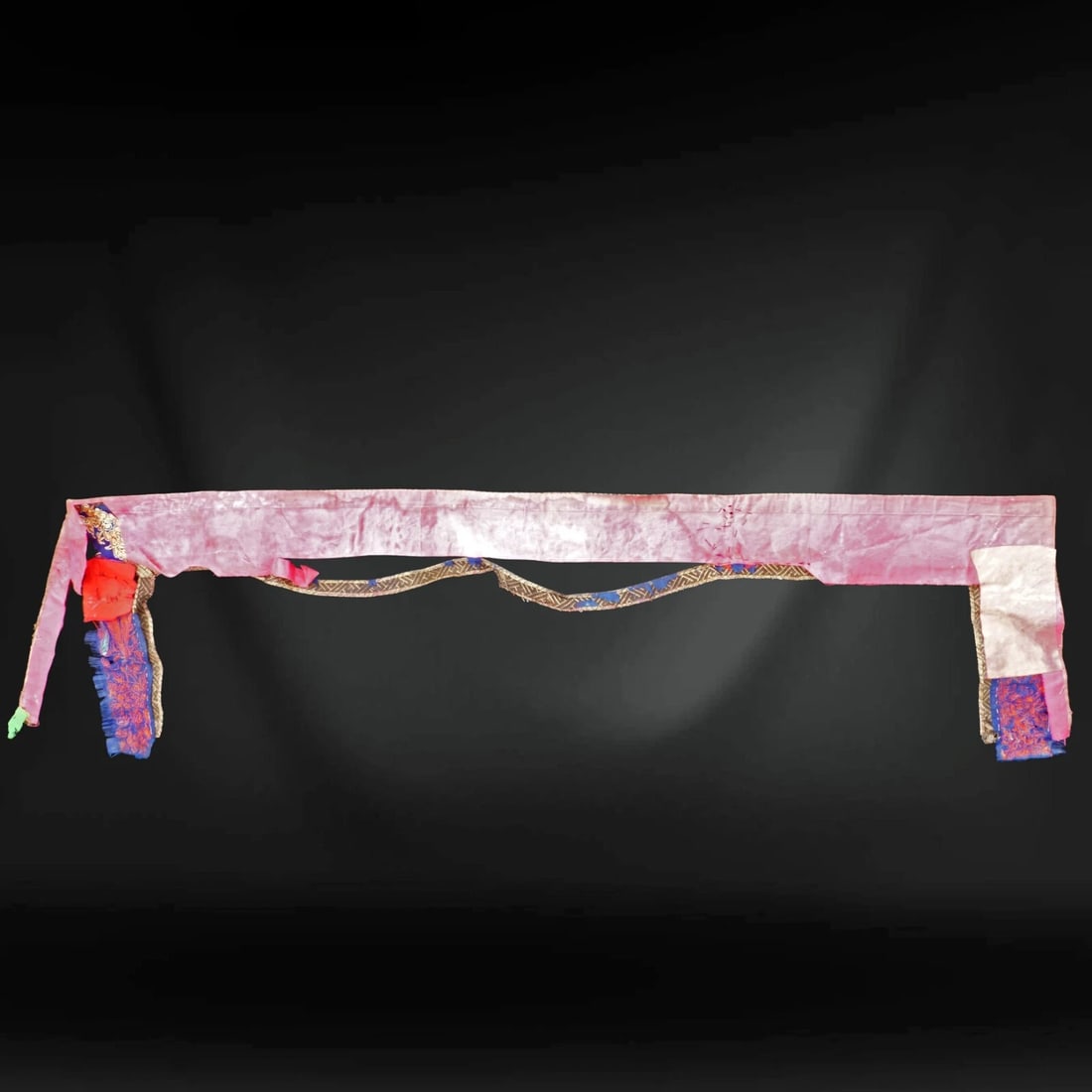 Chinese Silk Door Hanging 19th Century - 2