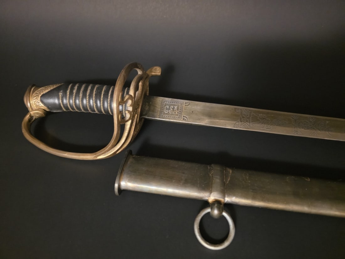 40" Civil War Era Confederate Style Saber Cavalry Sword Decorative Blade - 2