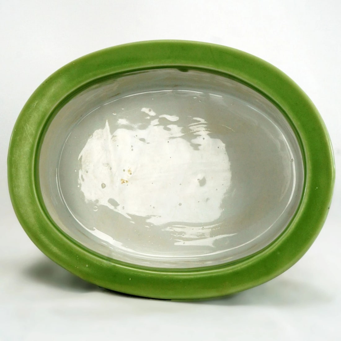 Japanese Celadon Footed Bulb Pot 1920's/30's - 7