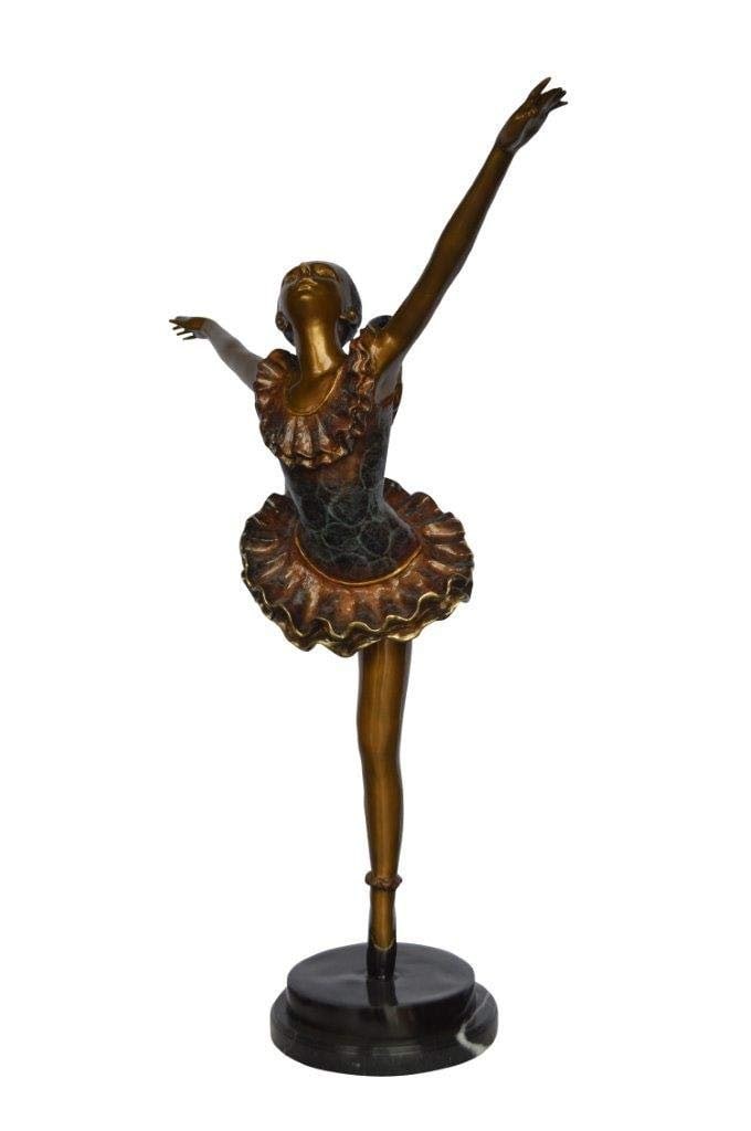 Ballet Dancer Dancing on one Leg Bronze Statue - Size: 35"L x 14"W x 47"H. (1 of 10)