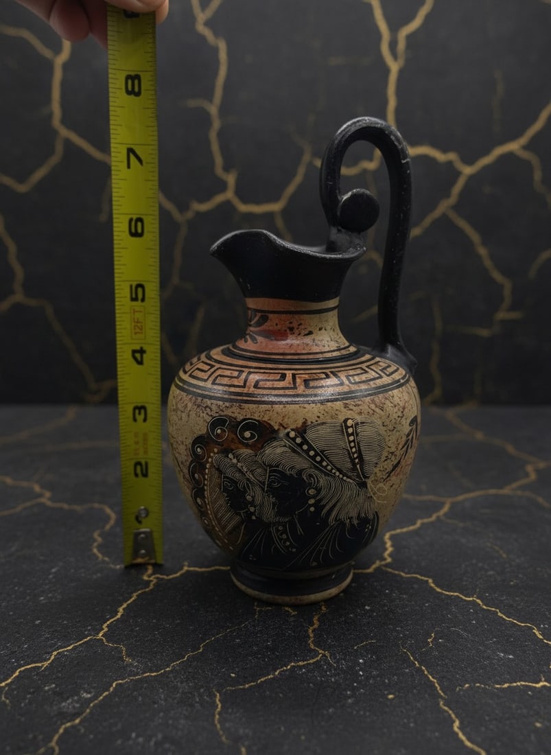 Handcrafted Ancient Greek Style Ceramic Vase Museum Quality Pottery Decor - 2