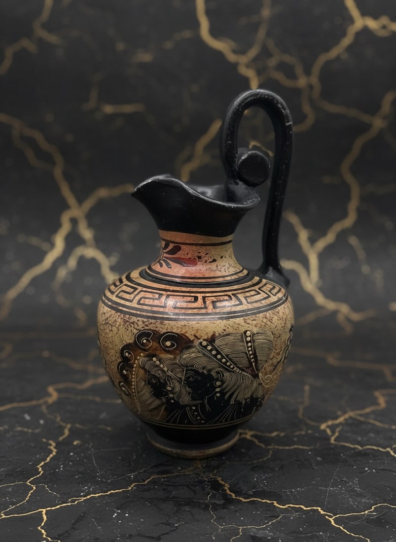 Handcrafted Ancient Greek Style Ceramic Vase Museum Quality Pottery Decor - 3
