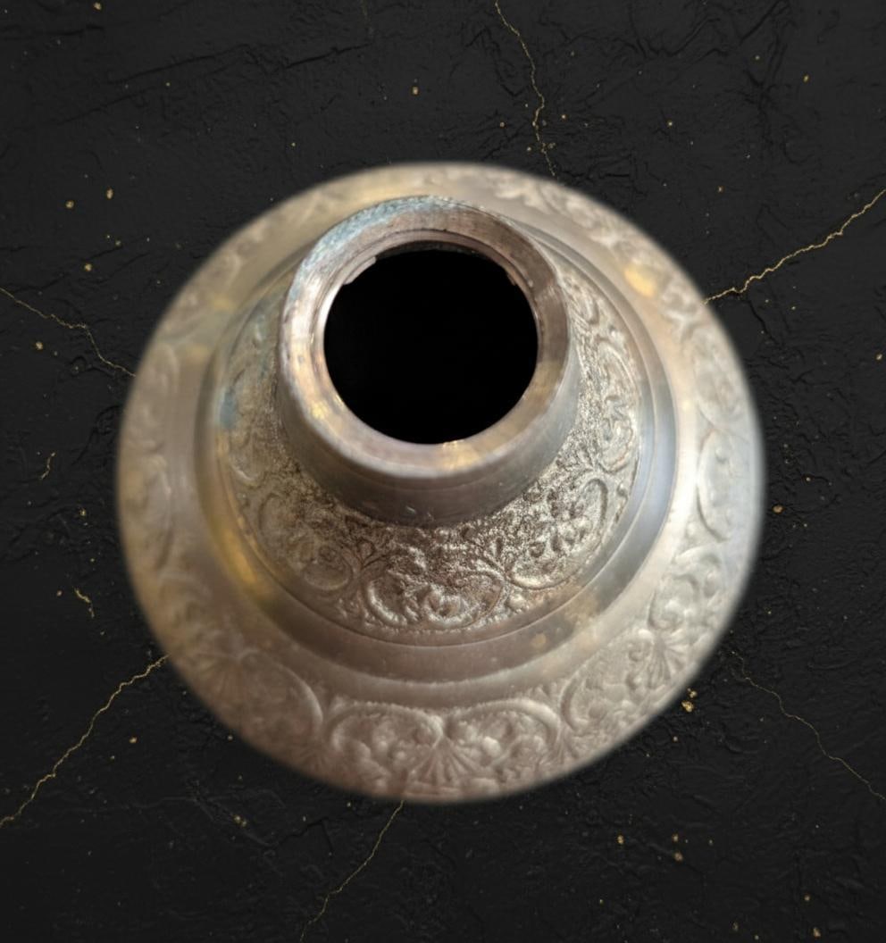 11" Tall Vintage Brass Gulabdan, a Rose and Holy Water Sprinkler for Ceremony Decor - 5
