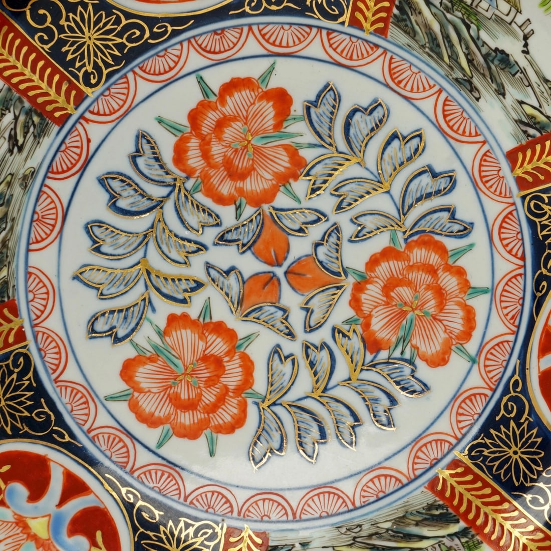 Large Japanese Imari Charger and Bowl c 1910 - 16