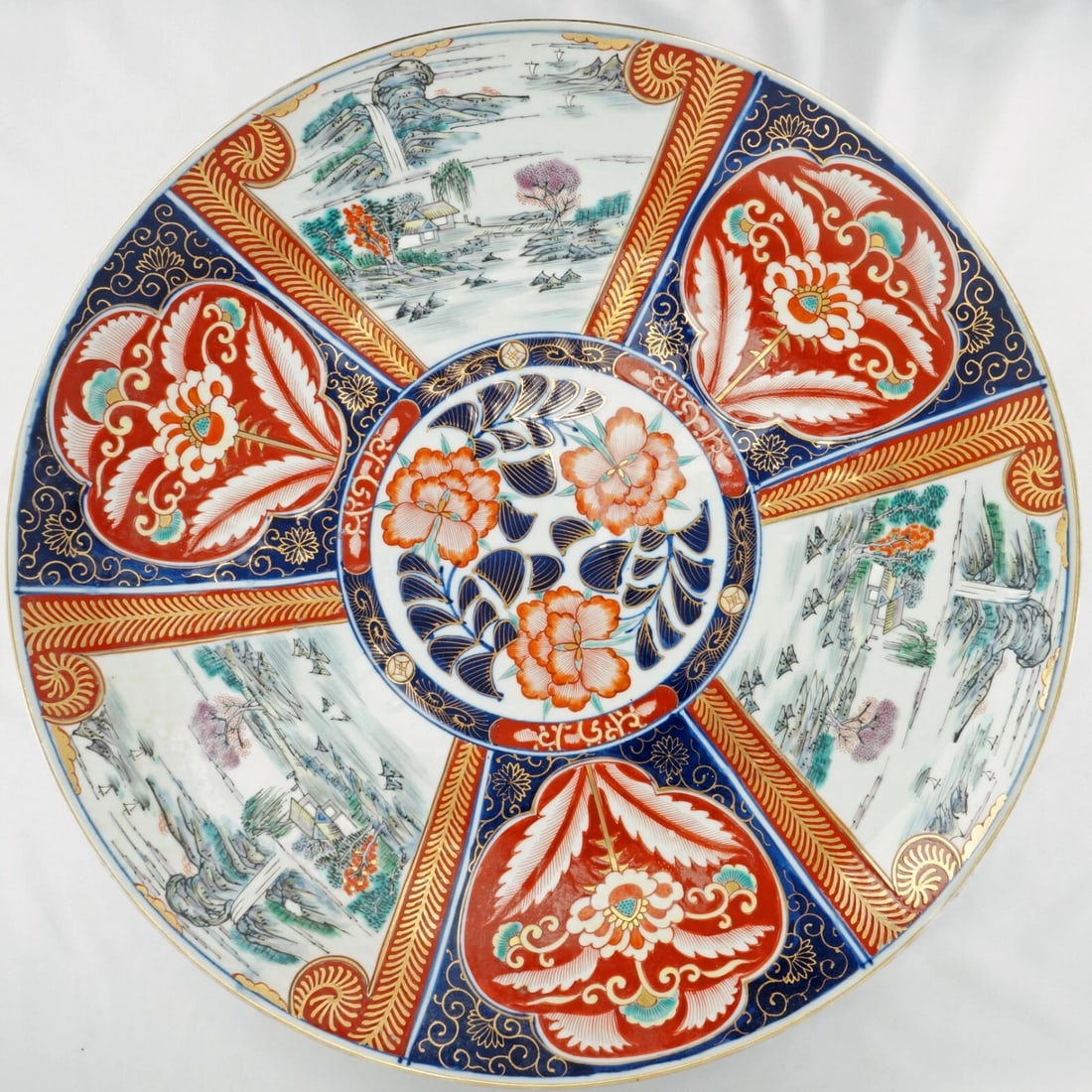 Large Japanese Imari Charger and Bowl c 1910 - 3