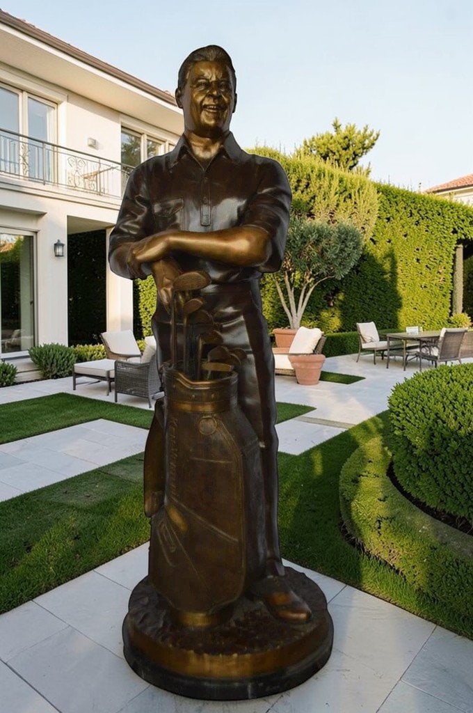 Golfer Ken Venturi Giant Bronze Statue - Size: 32"L x 30"W x 80"H. - 2