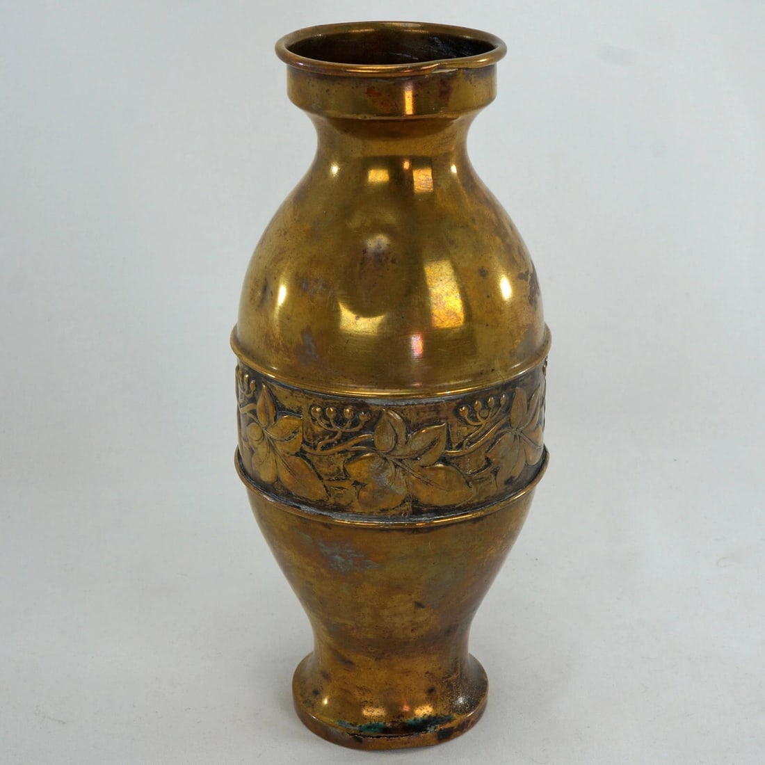 1930s Art Deco Farberware Brass Vase - 4