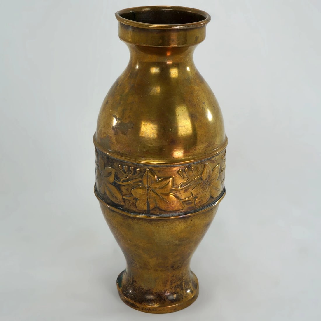 1930s Art Deco Farberware Brass Vase - 5