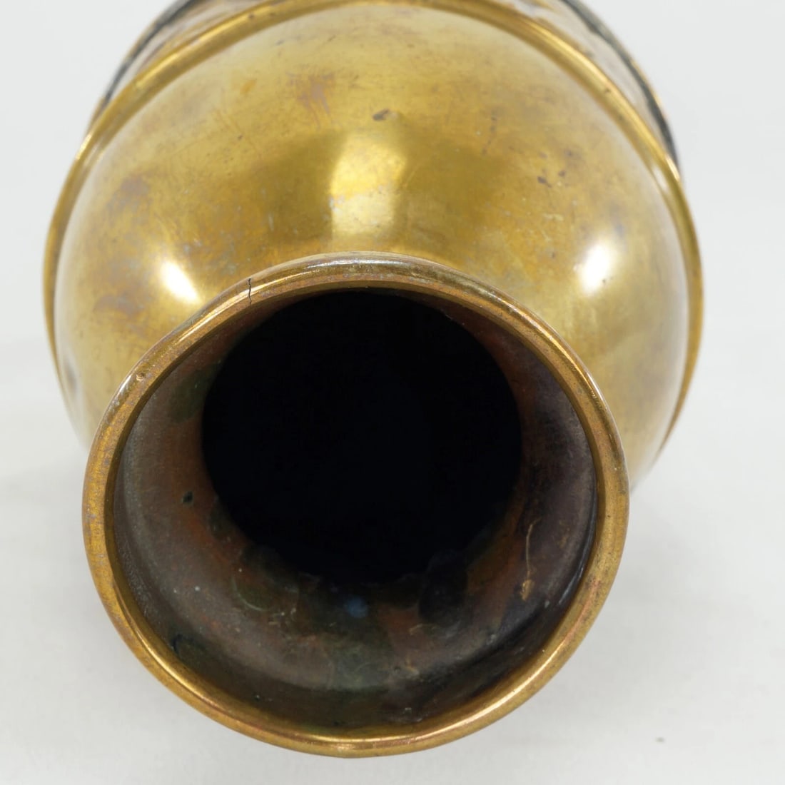 1930s Art Deco Farberware Brass Vase - 6