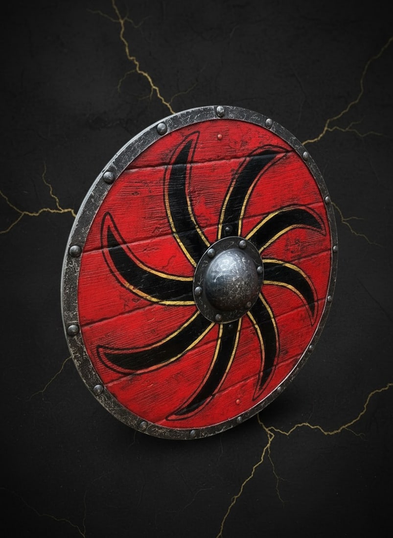 24" Handcrafted Round Wooden Shield Medieval Viking LARP Battle Armor Gift - 2