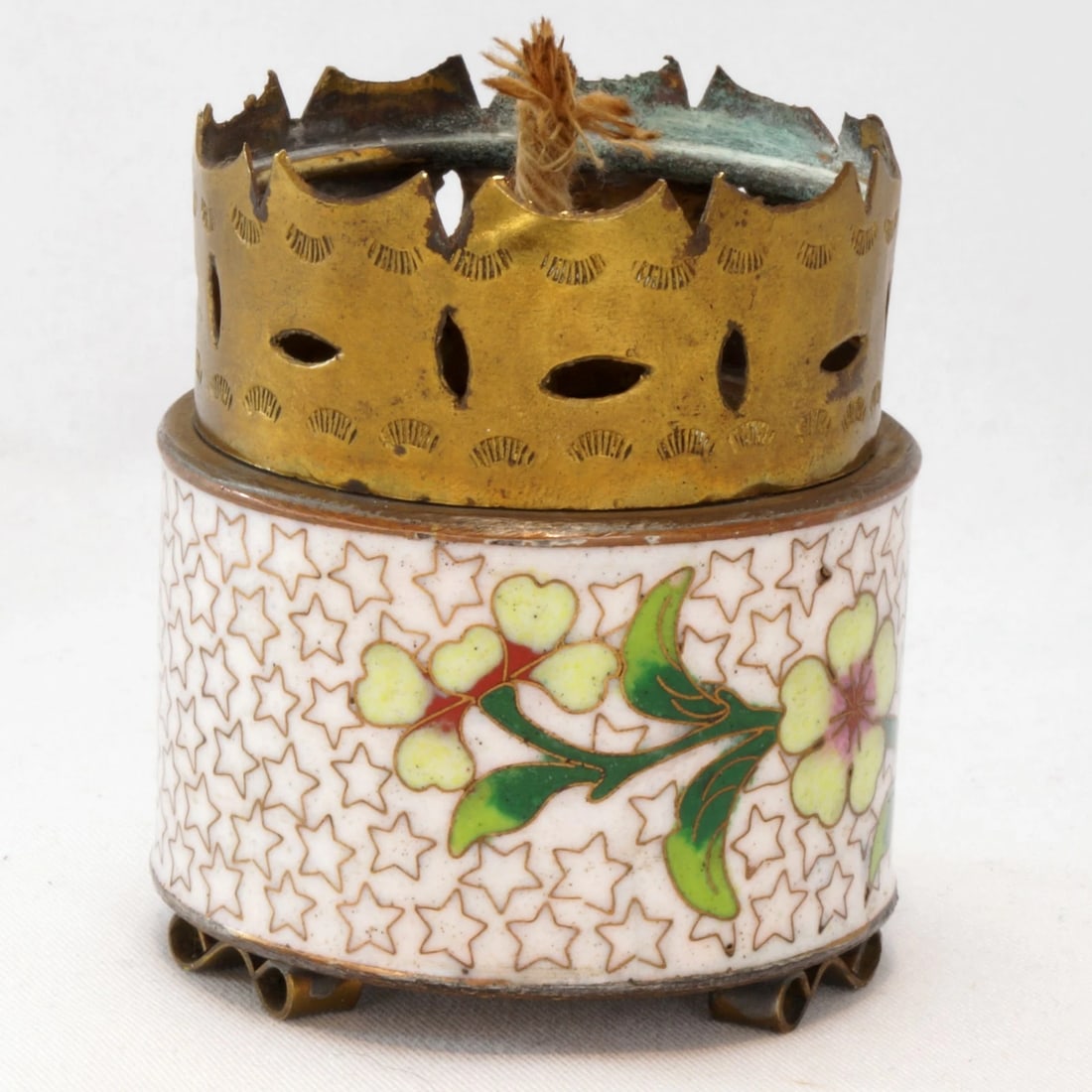 1930s Chinese Cloisonne Opium Lamp Base - 3