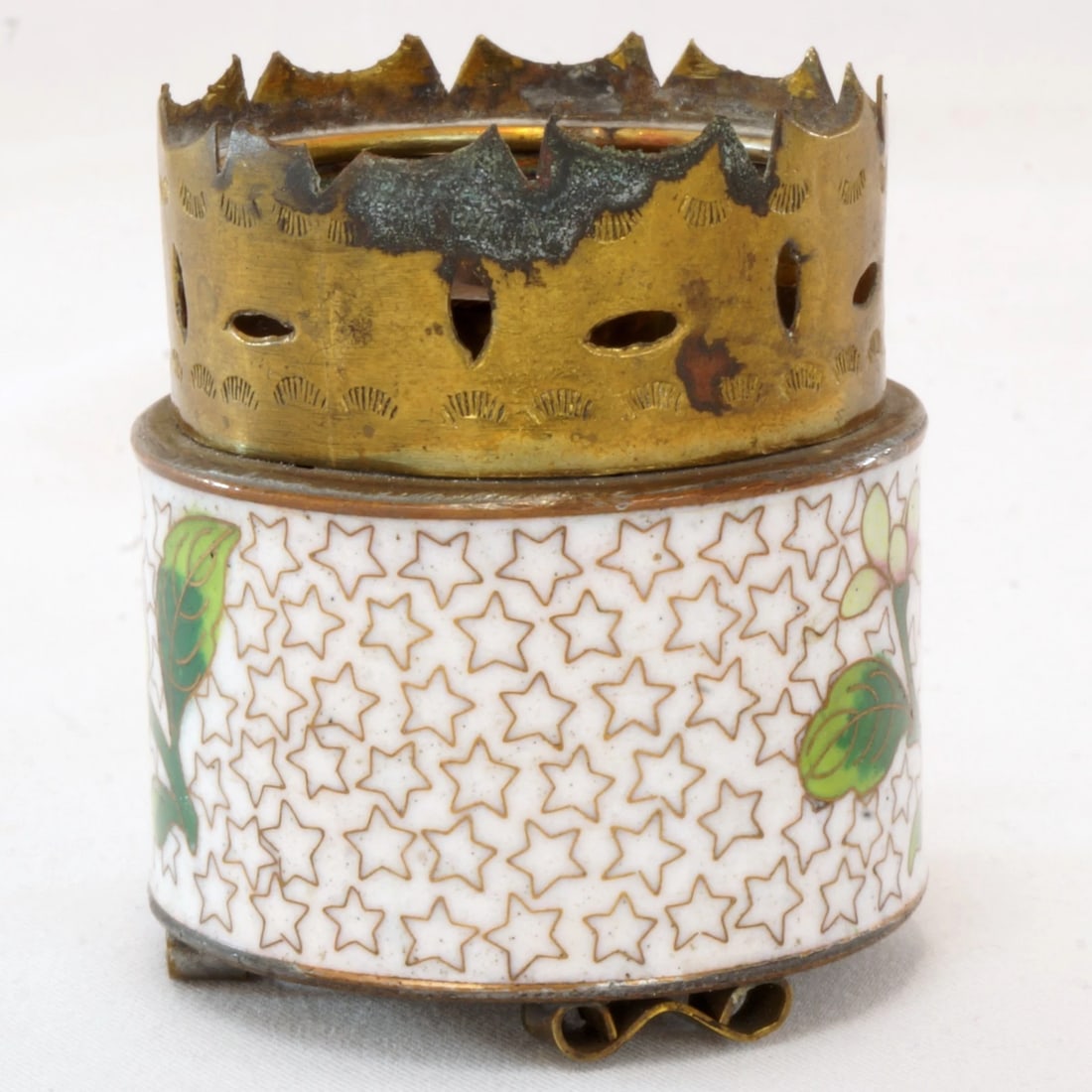 1930s Chinese Cloisonne Opium Lamp Base - 5