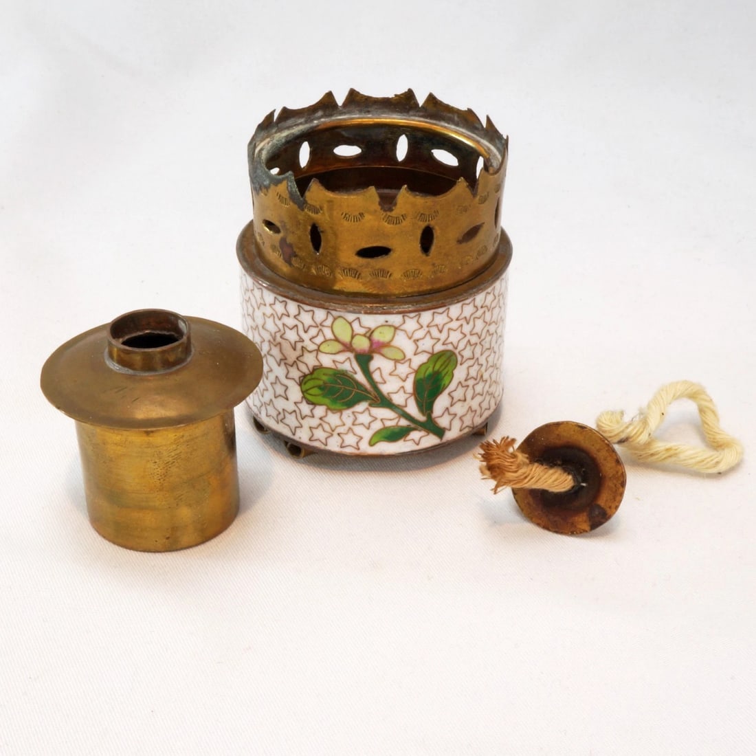1930s Chinese Cloisonne Opium Lamp Base - 7