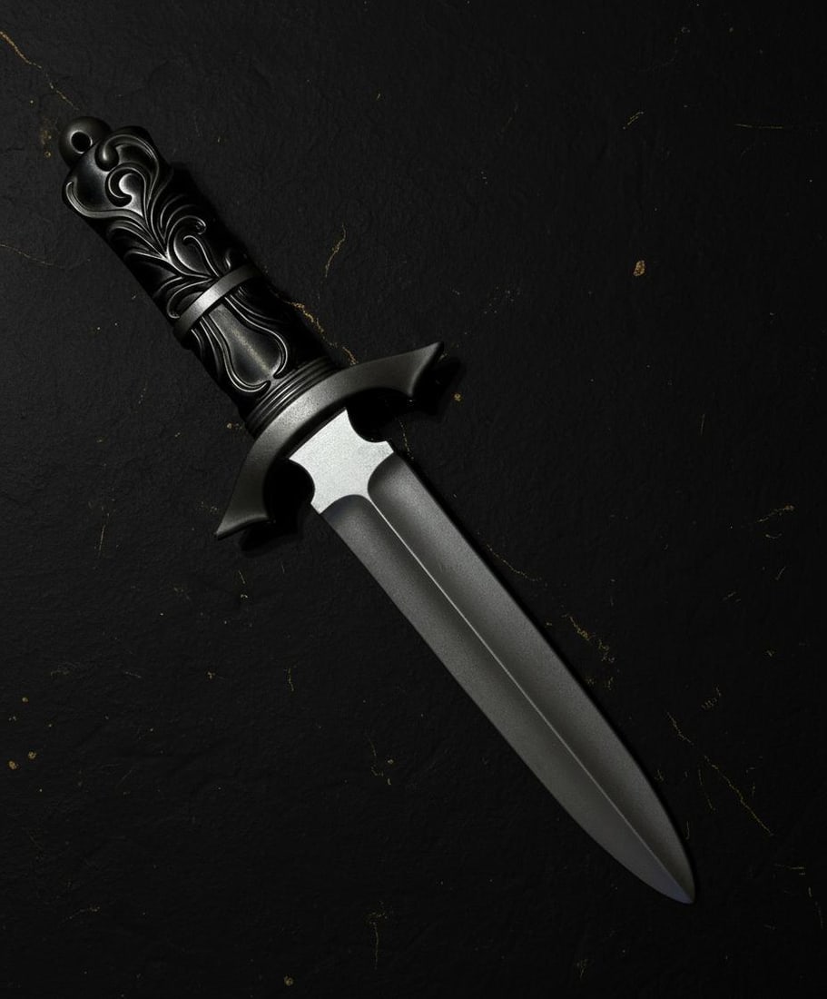 Realistic 12" Foam Dagger Prop Soft PU Weapon for Cosplay LARP and Stage Costume - 2
