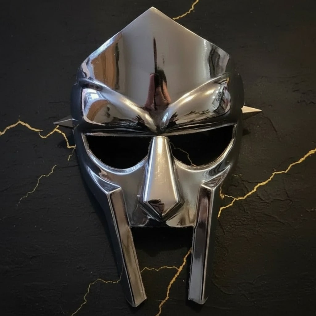 Hand-Forged Steel Medieval Face Armor Mask Mad-Villain Style Holiday Gift - 4