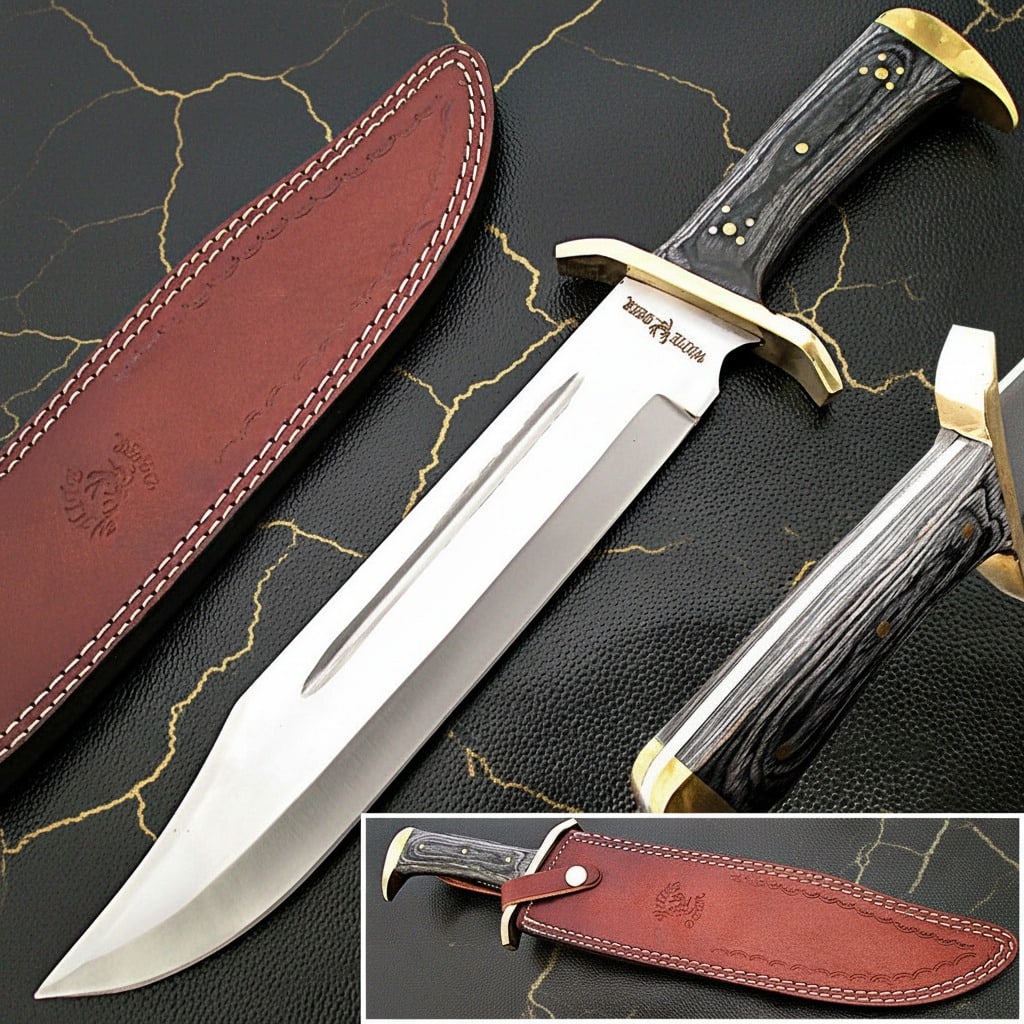 Heavy Duty Large Black Bowie Knife Fixed Blade Survival Tool With Sheath: Title:Heavy Duty Large Black Bowie Knife Fixed Blade Survival Tool With Sheath Description:The Extreme Duty XXL Bowie Knife features a full tang construction and a razor-sharp blade crafted from Japan