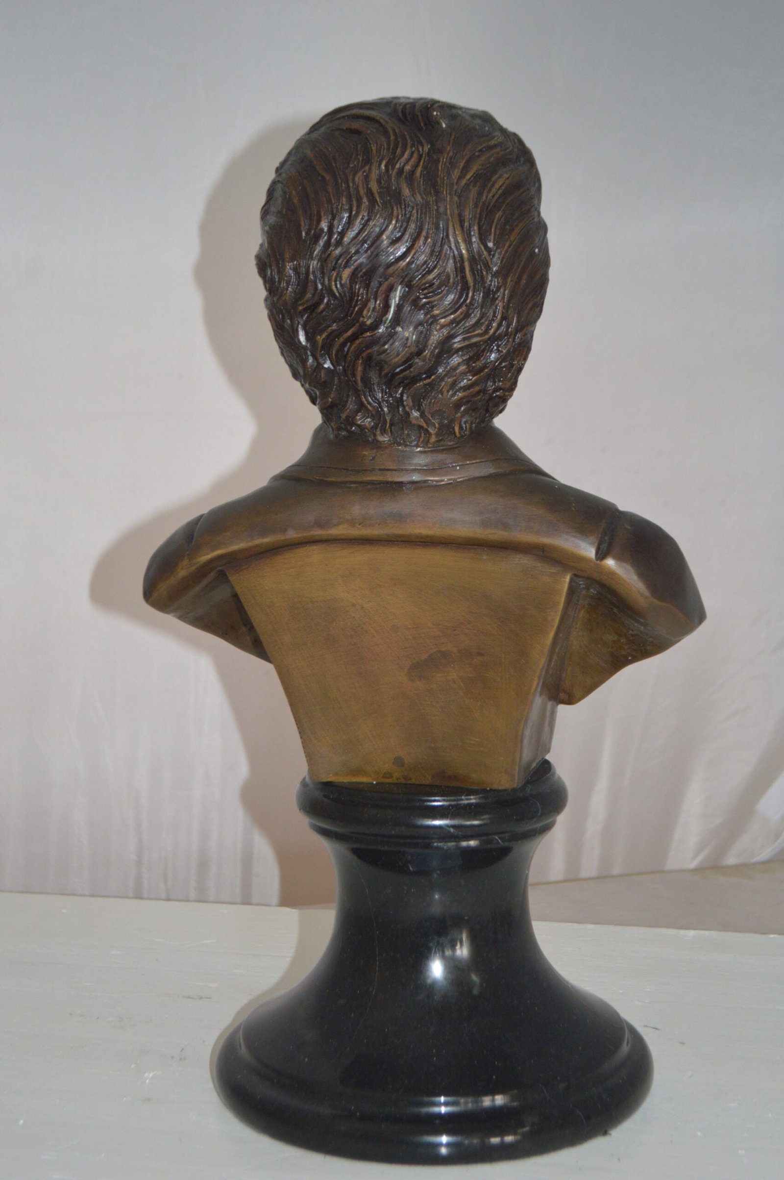 Frederic Francois Chopin Bust Bronze Statue - Size: 12"L x 8"W x 21"H. - 9