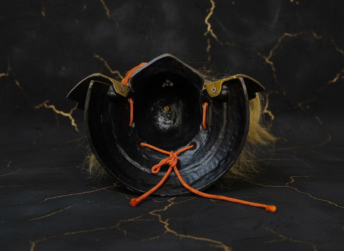 12" Traditional Japanese Samurai Helmet Metal Kabuto Warrior Armor Decor - 5