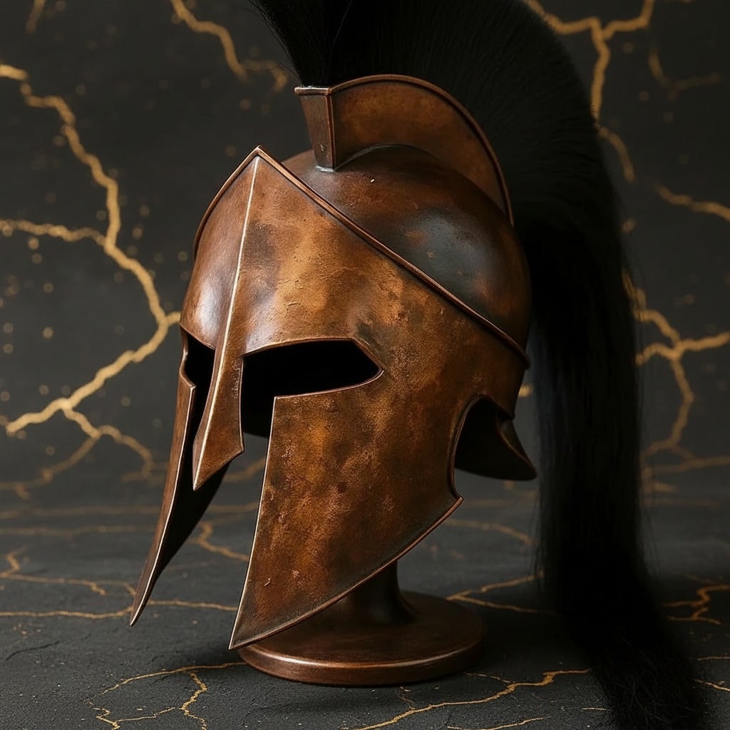Handcrafted Corinthian Spartan Helmet Ancient Greek Warrior Armor Replica - 2