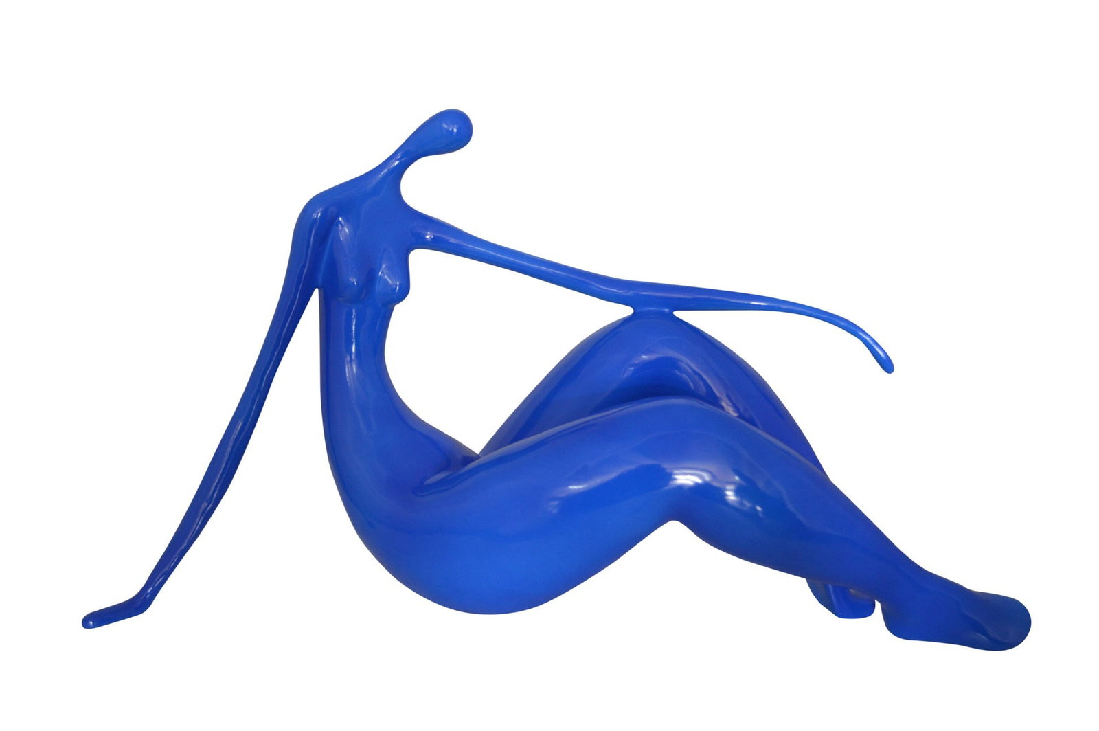 Modern Art Blue Women on the Beach Resin Statue - Size: 27"L x 8"W x 15"H.: Title:Modern Art Blue Women on the Beach Resin Statue - Size: 27"L x 8"W x 15"H. Description:Enjoy this happy looking modern art, resin statue of a Blue Women on the Beach. This modern abstract would 