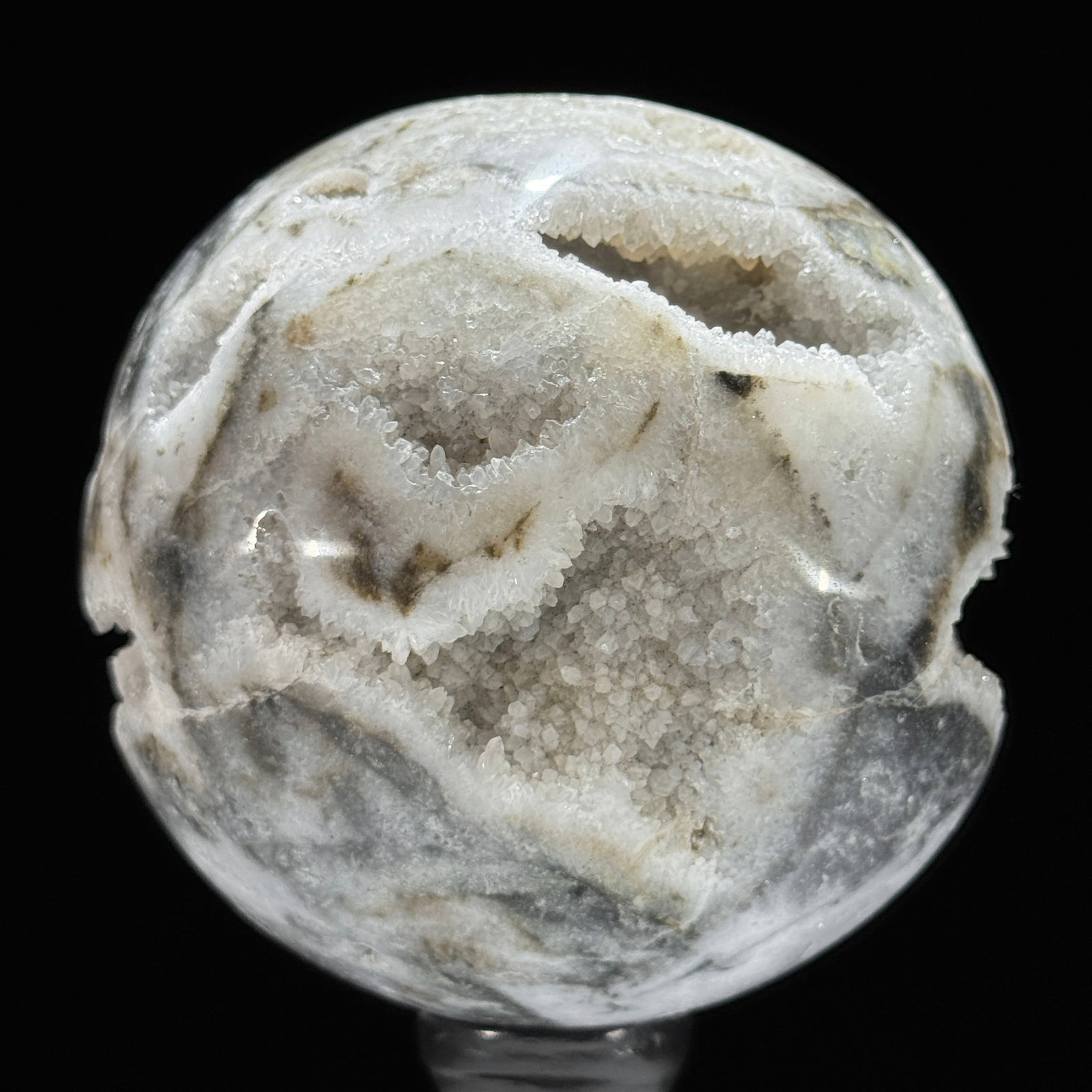 Wonderful set of 2 crystal spheres with stands - 5