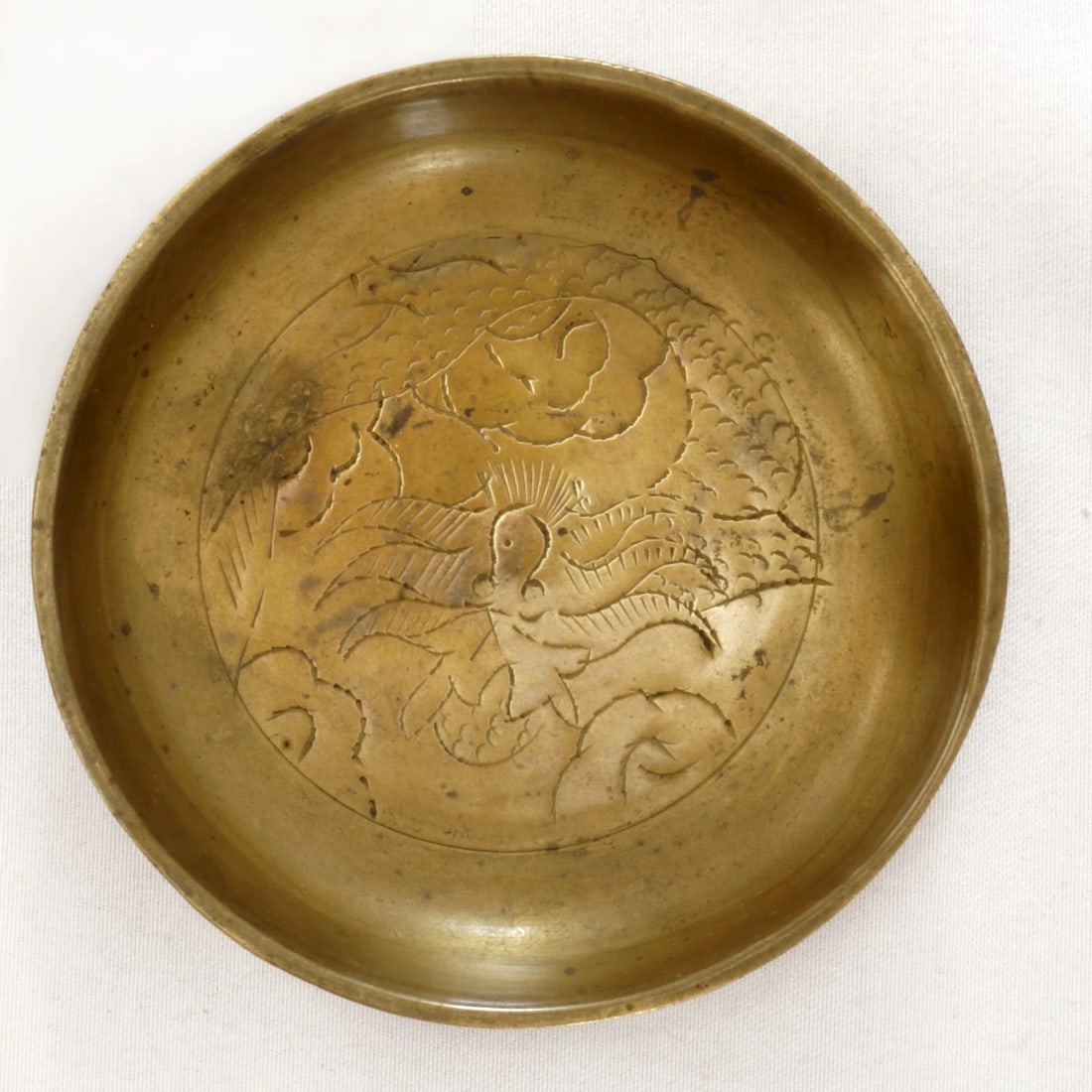 1920s Chinese Brass Censer, Saucers/Coasters - 12