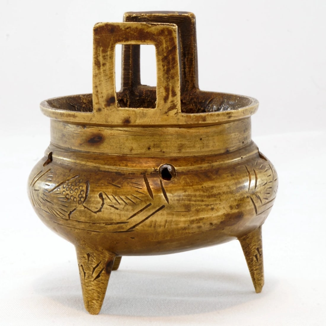 1920s Chinese Brass Censer, Saucers/Coasters - 5