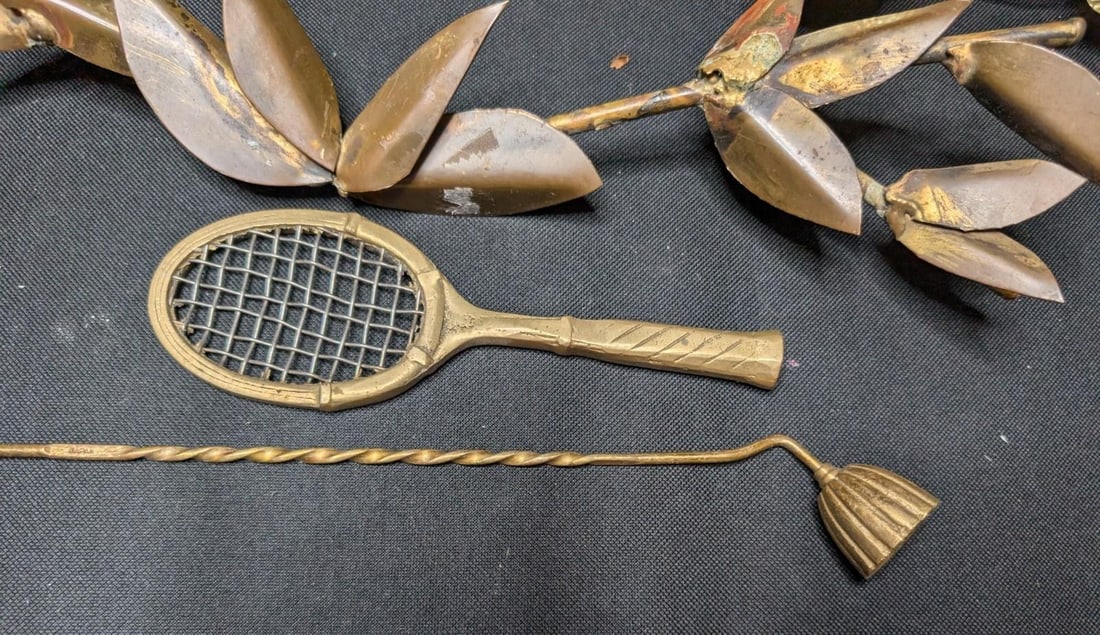 HUGE 10+ lbs Vintage Brass Decor Lot 21pc Mixed Animal Floral Sconce Wall Art - 3