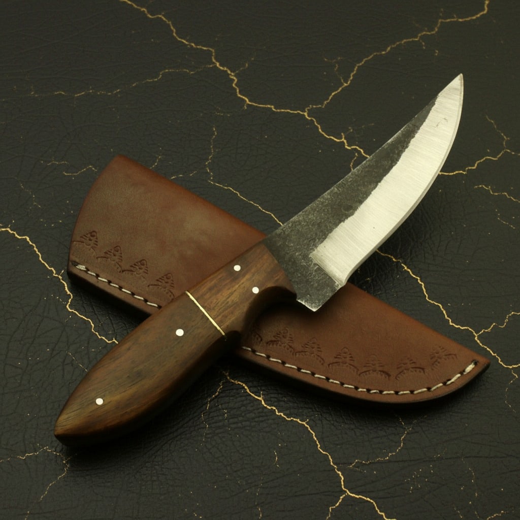 Hand-Forged 1095 Carbon Steel Bushcraft Knife Hunting Camping Survival Tool - 2