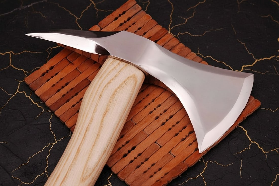 Hand Forged Carbon Steel Spike Head Viking Tomahawk Integral Axe Hatchet - 5