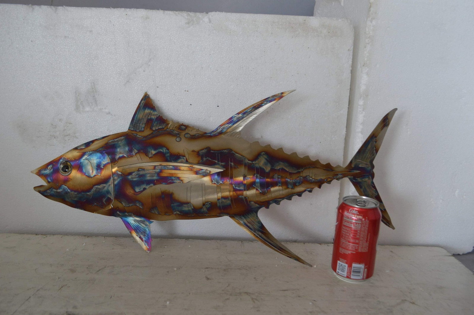 Jack fish laser cut steel wall mounted - Size: 25"L x 2"W x 12"H. - 6