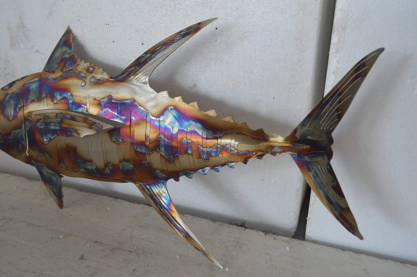 Jack fish laser cut steel wall mounted - Size: 25"L x 2"W x 12"H. - 7