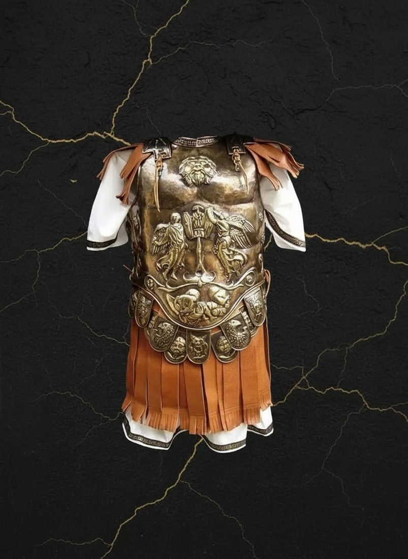 Roman Gladiator Chest Armor 18g Steel Medieval Reenactment Cuirass Plate: Title:Roman Gladiator Chest Armor 18g Steel Medieval Reenactment Cuirass Plate Description:This Roman-style cuirass features both front and back plates, crafted to be fully wearable by adults. The des