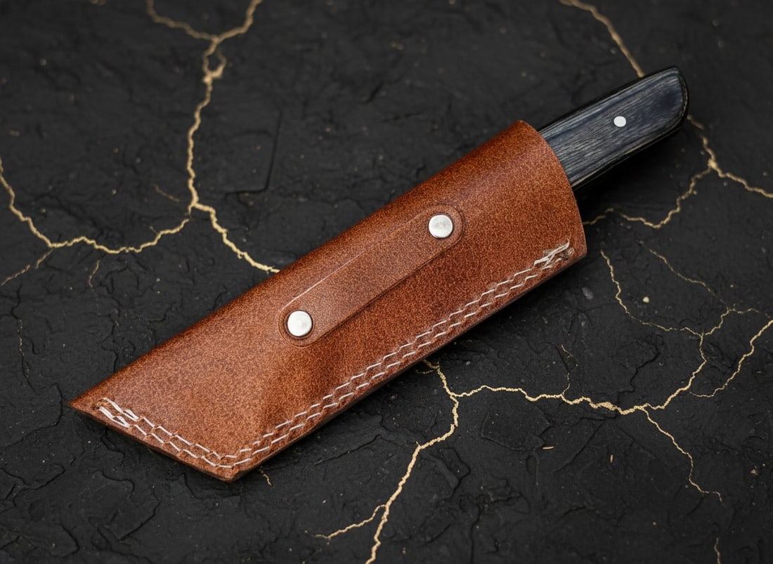 Handmade Damascus Steel Tanto Knife Fixed Blade Hunting Tool with Sheath - 4