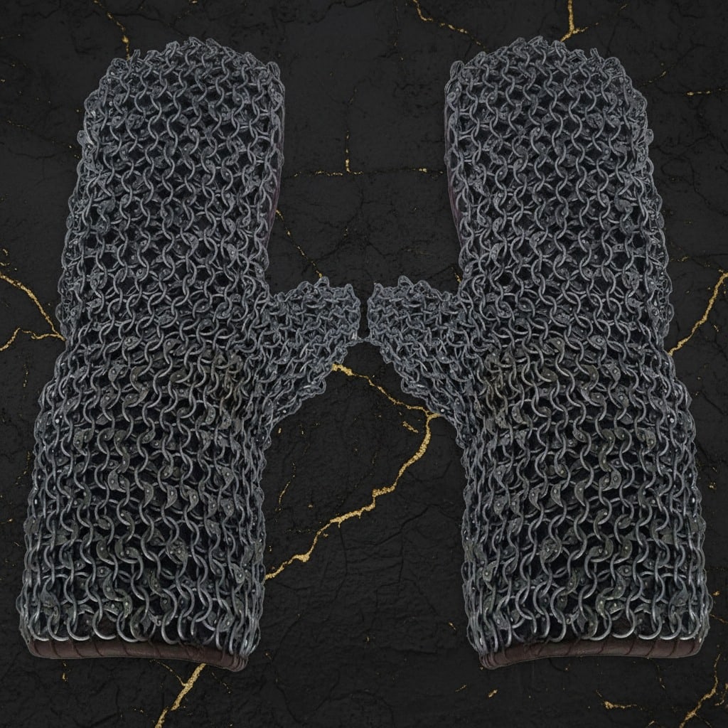 Steel Riveted Chainmail Padded Gauntlets 16ga Medieval Knight Gloves Mitts (1 of 4)
