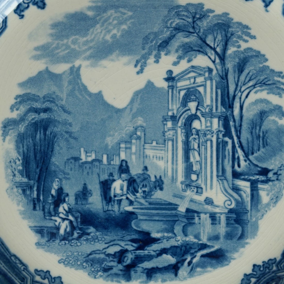 1920s Staffordshire Plate Genoa Pattern - 3