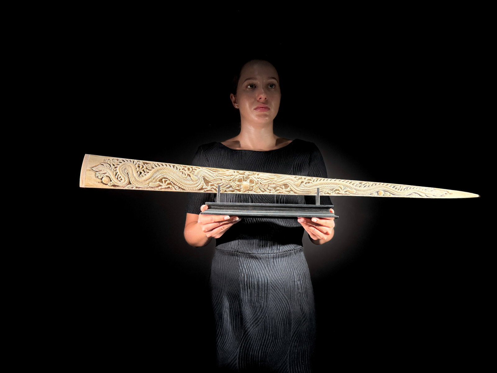 Extra large carved swordfish - Double Dragon motif (1 of 10)