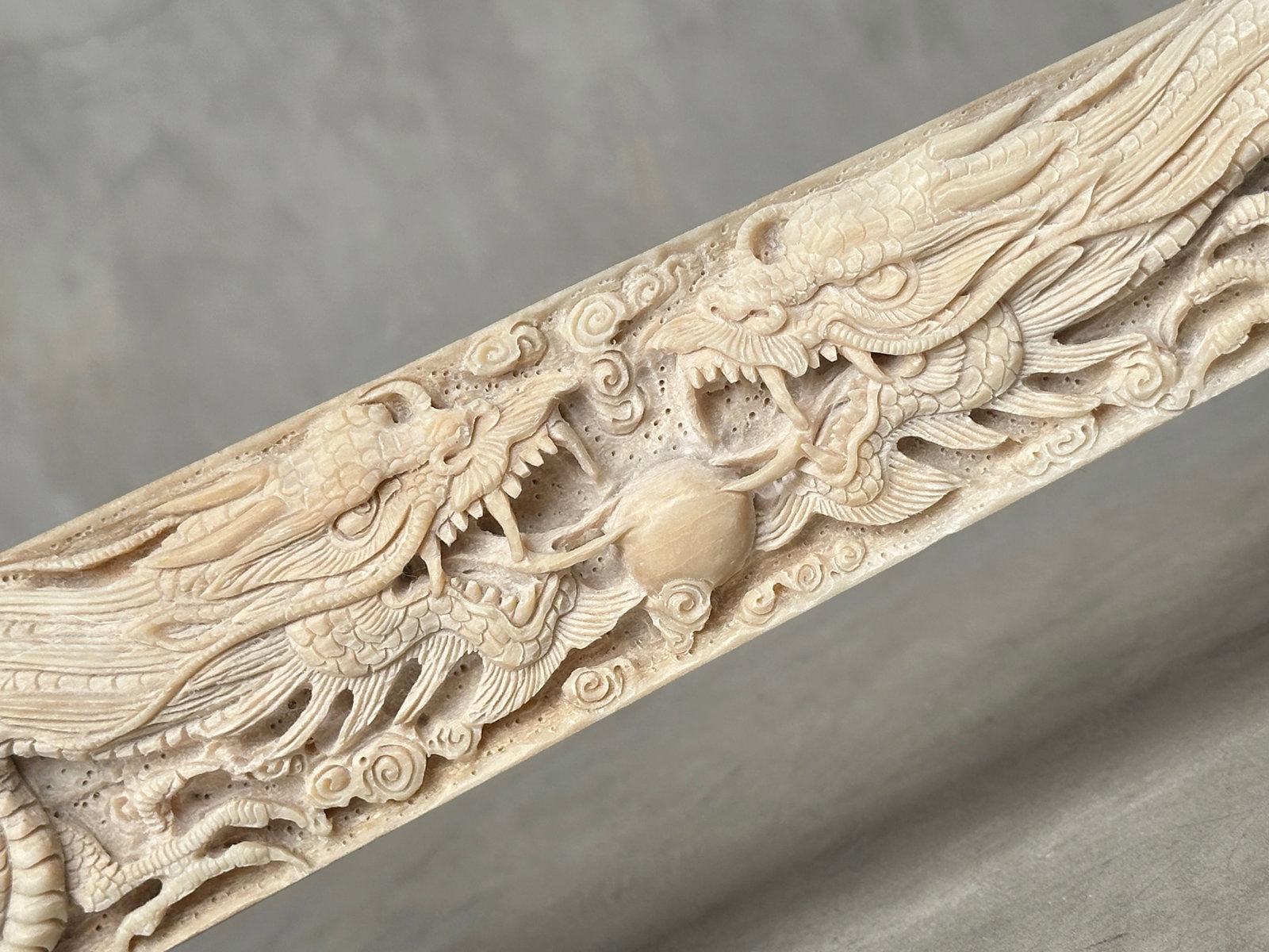 Extra large carved swordfish - Double Dragon motif - 3