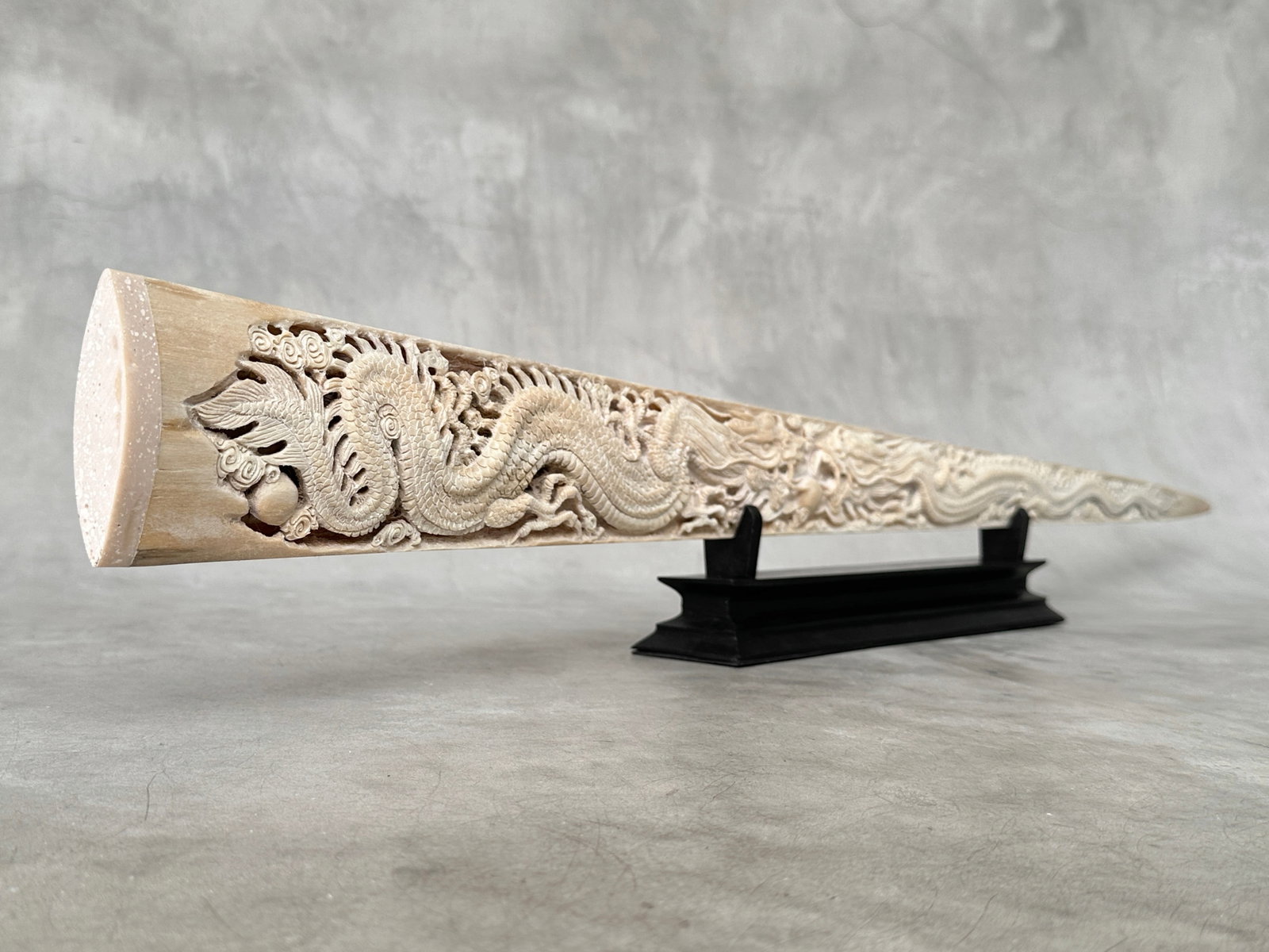 Extra large carved swordfish - Double Dragon motif - 4